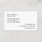 Modern monogram notarieel publiek visitekaartje (Achterkant)