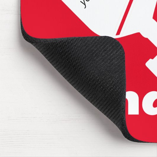 Modern monogram oog vangen Pickleball Rood wit Muismat (Hoek)