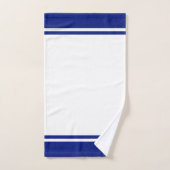 Modern Monogram op Blauw en Wit Bad Handdoek (Handdoek)