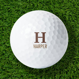 Modern monogram op maat golfballen