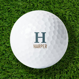 Modern monogram op maat golfballen