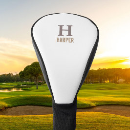 Modern monogram op maat golfheadcover