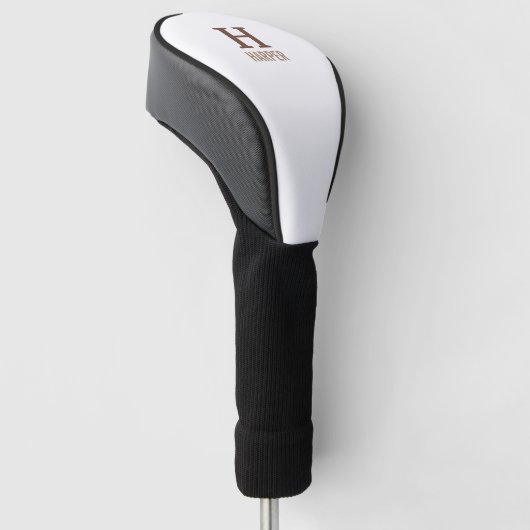 Modern monogram op maat golfheadcover (Schuin)
