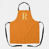 Modern Monogram Oranje Schort (Voorkant)
