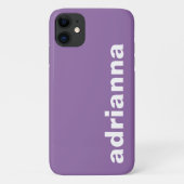 Modern Monogram Paars Case-Mate iPhone Case (Achterkant)