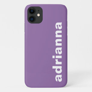 Modern Monogram Paars Case-Mate iPhone Case