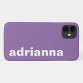 Modern Monogram Paars Case-Mate iPhone Case (Achterkant (horizontaal))
