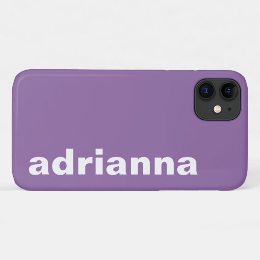 Modern Monogram Paars Case-Mate iPhone Case (Achterkant (horizontaal))