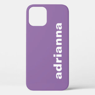 Modern Monogram Paars Case-Mate iPhone Case