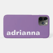 Modern Monogram Paars Case-Mate iPhone Case (Achterkant (horizontaal))