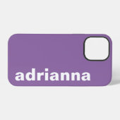 Modern Monogram Paars iPhone Hoesje (Achterkant horizontaal)