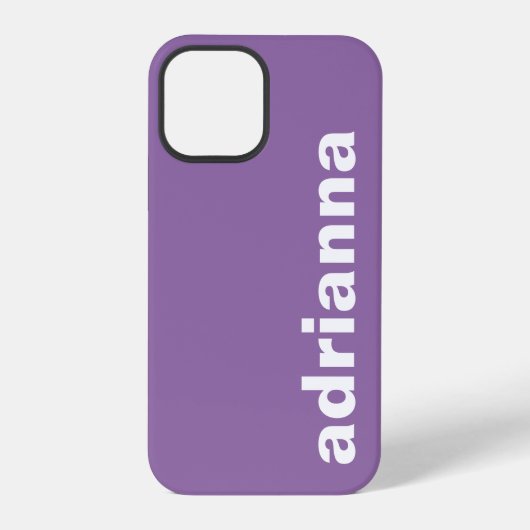 Modern Monogram Paars iPhone Hoesje (Achterkant)