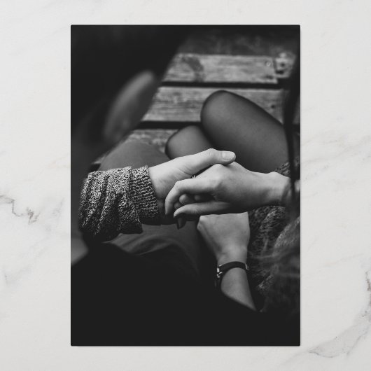 Modern Monogram Paarse Vall Wedding Folie Uitnodiging (Achterkant)