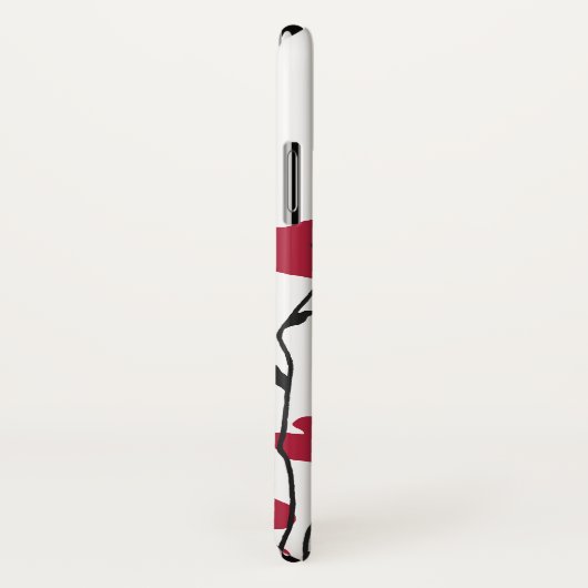 Modern Monogram papavers Patroon Case-Mate iPhone Case (Achterkant / rechts)