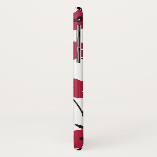 Modern Monogram papavers Patroon Case-Mate iPhone Case (Achterkant/links)