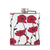 Modern Monogram papavers Patroon Heupfles (Achterkant)