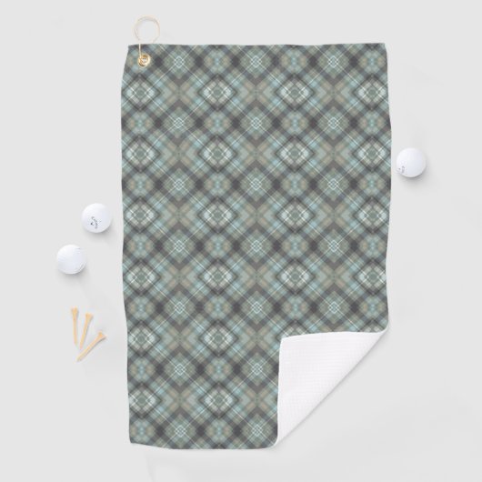 Modern Monogram Pastelgroen Patroon Golfhanddoek (Insitu)