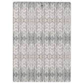 Modern Monogram Patroon grijs Blauw  Hout Klembord (Achterkant)