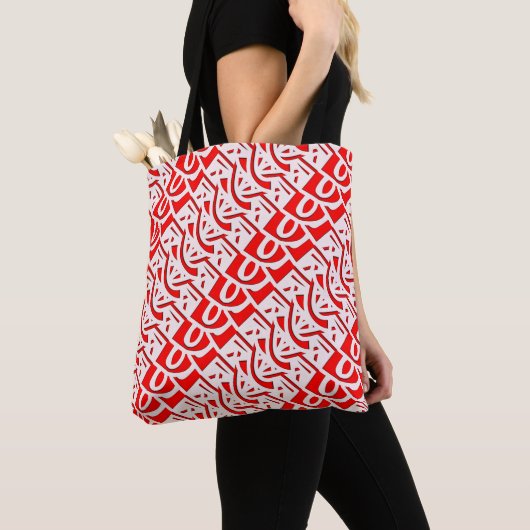 Modern monogram patroon tote bag (Dichtbij)