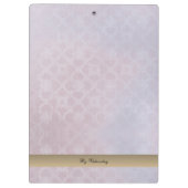 Modern Monogram Patroon  Winterbloemen Klembord (Achterkant)