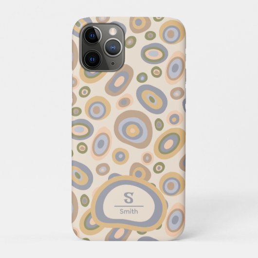 Modern Monogram Phone Case – Abstract Design (Achterkant)