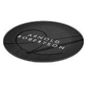 Modern Monogram Plain Grey Trendy Snijplank (Hoek)