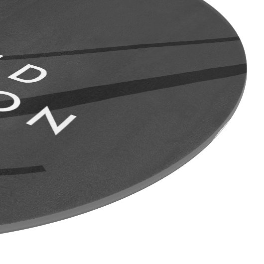 Modern Monogram Plain Grey Trendy Snijplank (Hoek)