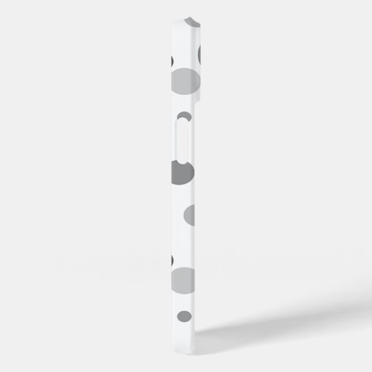 Modern Monogram Polka Dot Grijs Roze Case-Mate iPhone Case (Achterkant / Rechts)