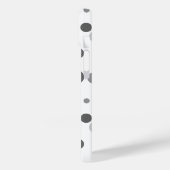Modern Monogram Polka Dot Grijs Roze Case-Mate iPhone Case (Achterkant / Links)
