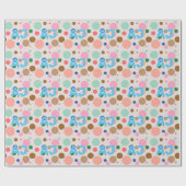 Modern Monogram Polka Dot Pattern Cadeaupapier (Vlak)