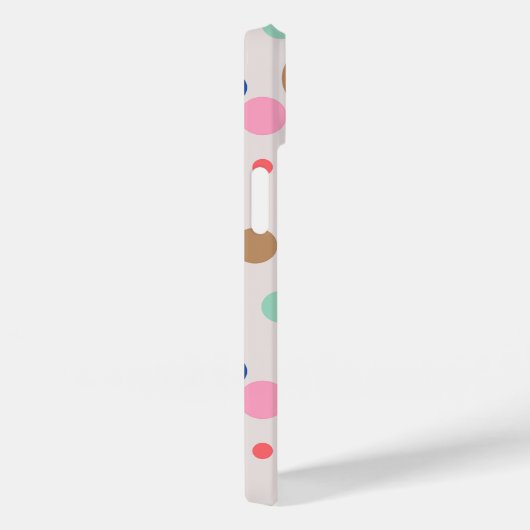 Modern Monogram Polka Dot Pattern Case-Mate iPhone Case (Achterkant / Rechts)