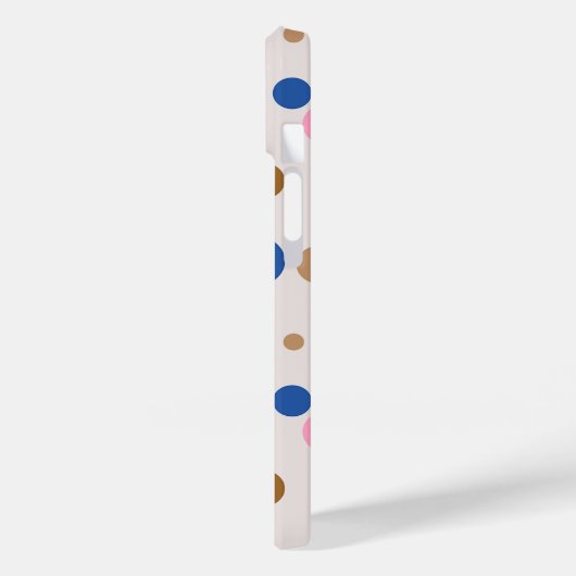 Modern Monogram Polka Dot Pattern Case-Mate iPhone Case (Achterkant / Links)