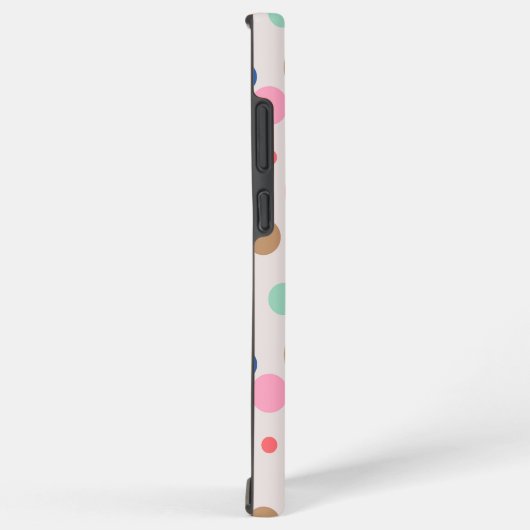 Modern Monogram Polka Dot Pattern Samsung Galaxy Hoesje (Rechterkant)