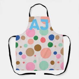 Modern Monogram Polka Dot Pattern Schort
