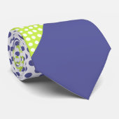 Modern Monogram Polka Dot Pattern Stropdas (Opgerold)