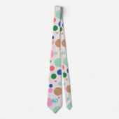 Modern Monogram Polka Dot Pattern Stropdas (Voorkant)
