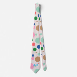Modern Monogram Polka Dot Pattern Stropdas