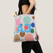 Modern Monogram Polka Dot Tote Bag (Dichtbij)