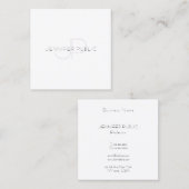 Modern Monogram Populair Elegant Professioneel Pla Vierkante Visitekaartje (Voorkant / Achterkant)