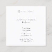 Modern Monogram Populair Elegant Professioneel Pla Vierkante Visitekaartje (Achterkant)