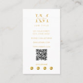 Modern Monogram Professional Gold White Marketing Visitekaartje (Achterkant)