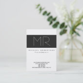 Modern Monogram Professional Groot Visitekaartje (Staand voorkant)