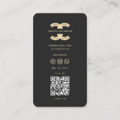 Modern Monogram Professional Logo C Zwart Goud Visitekaartje (Achterkant)