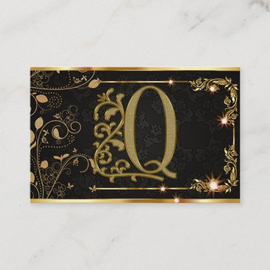 Modern Monogram Professional Masculine Uniek Visitekaartje (Voorkant)