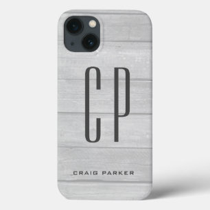 Modern Monogram Professional Plain Gray Case-Mate iPhone Case