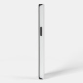Modern Monogram Professional Plain Silver Grey iPhone Hoesje (Rechterkant)