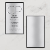 Modern Monogram Professional Visitekaartje (Voorkant / Achterkant)