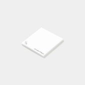 Modern Monogram Professioneel Eenvoudig Zwart Mini Post-it® Notes (Schuin)