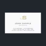 Modern Monogram Professioneel Elegant Eenvoudig Visitekaartje<br><div class="desc">Modern Monogram Professional Elegant Simple Visitekaartje. Ideaal voor makelaars in onroerend goed,  accountants,  makelaars,  advocaten,  advocaten,  docenten,  professionals in bedrijven,  stijlmakers,  architecten,  ingenieurs,  directeurs,  managers,  consultants,  ontwerpers,  musici.</div>