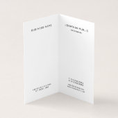 Modern Monogram Professioneel Elegant Minimalist Visitekaartje (Binnen)